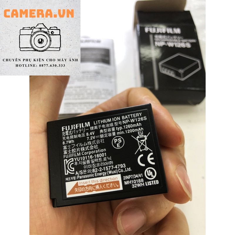 Pin Fujifilm NP-W126S Cho Máy X-H1 X-Pro3 X-T3 X-T2 X-T30 X-T20 X-T200 X-T100 X-E3 X-A7 X-A5 X100V X100F