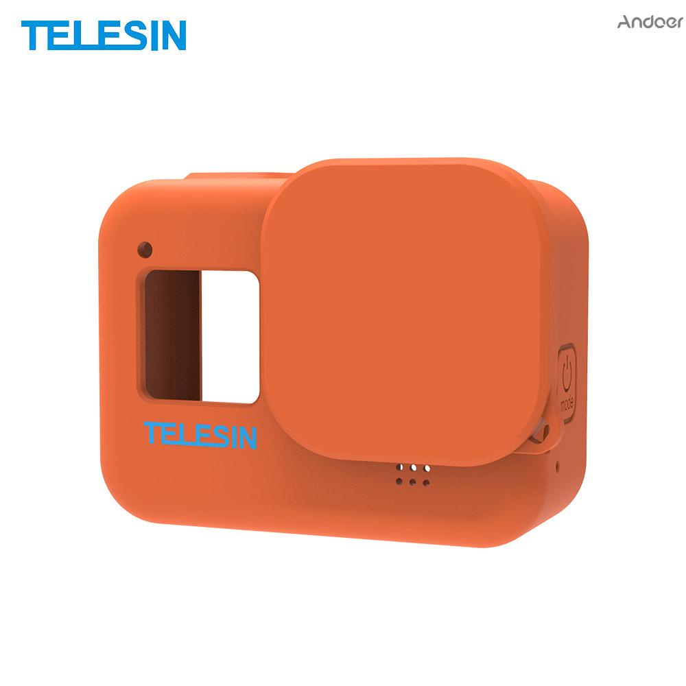 Telesin Vỏ Silicon Bảo Vệ Ống Kính Máy Ảnh Kèm Dây Đeo Cho Gopro Hero 8 | BigBuy360 - bigbuy360.vn