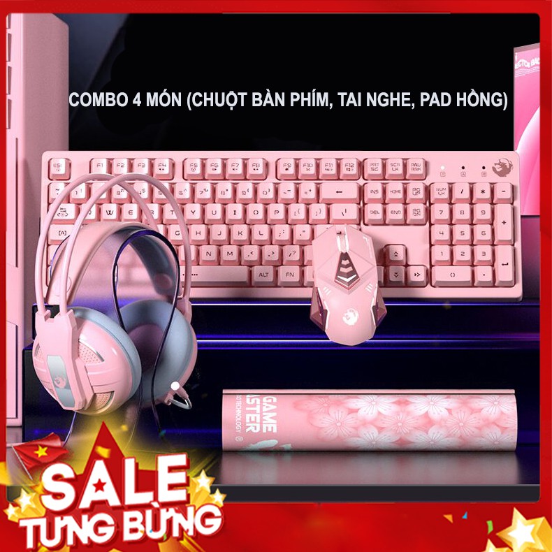 Combo Bộ Bàn Phím Giả Cơ Hồng LongTao - Chuột Gaming - Tai Nghe - Lót Chuột Hello Kitty Bigsize ( BH 1 năm ) | BigBuy360 - bigbuy360.vn