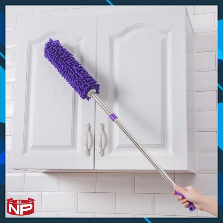 Chổi Quét Bụi San Hô Cán inox 60CM Có Thể Thu Gọn Kéo Dài 100CM