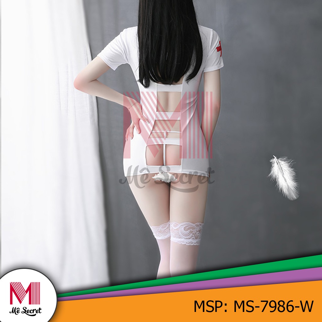 Cosplay - Nữ Y Tá Gợi Cảm - Đồ Ngủ Hóa Trang Nữ Y Tá Sexy, Quyến Rũ, Gợi Cảm, Khiêu Gợi - MS-7986-W