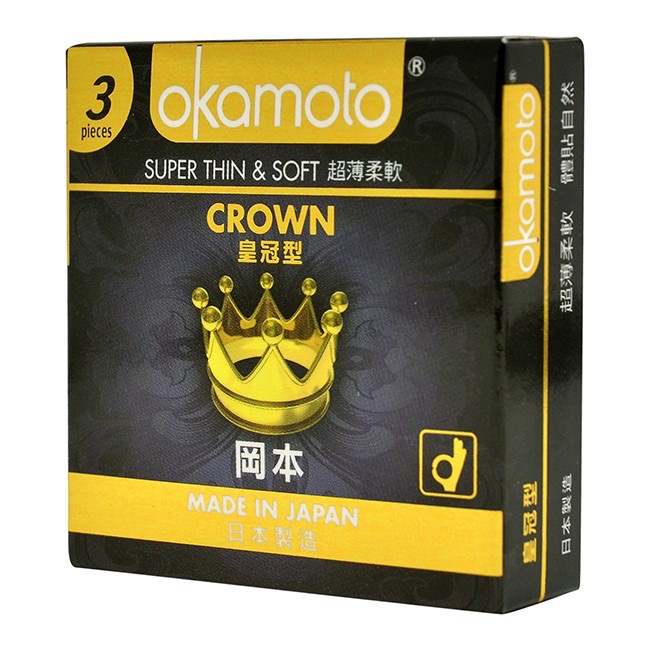 Bao Cao Su Siêu Mỏng Và Mềm Mại Okamoto Crown Nhật Bản