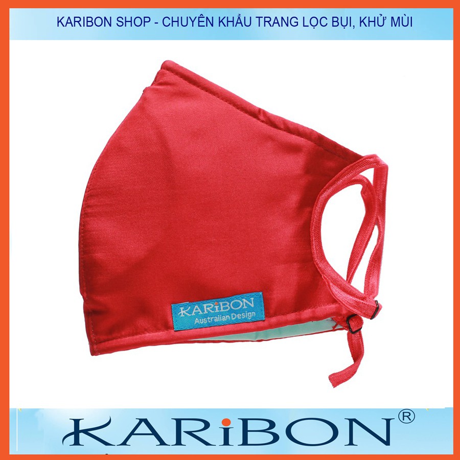 Combo 2 khẩu trang Karibon Silk (2 lớp lụa) size M / L