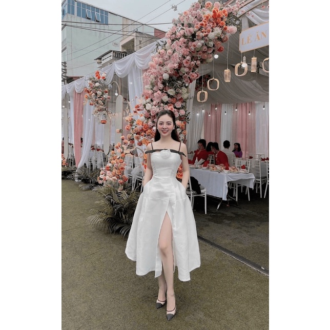 (FREE SHIP) ĐẦM XÒE NỮ HAI DÂY TAPTA TÙNG XẺ CỰC HOT DỰ TIỆC ĐI CHƠI SANG CHẢNH HHP SHOP