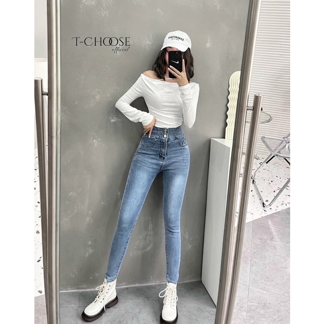 Quần bò 3 cúc co zãn &amp; rách quốc dânDAQUY20quần jeans co dãn chất xịn xò ảnh thật cuối