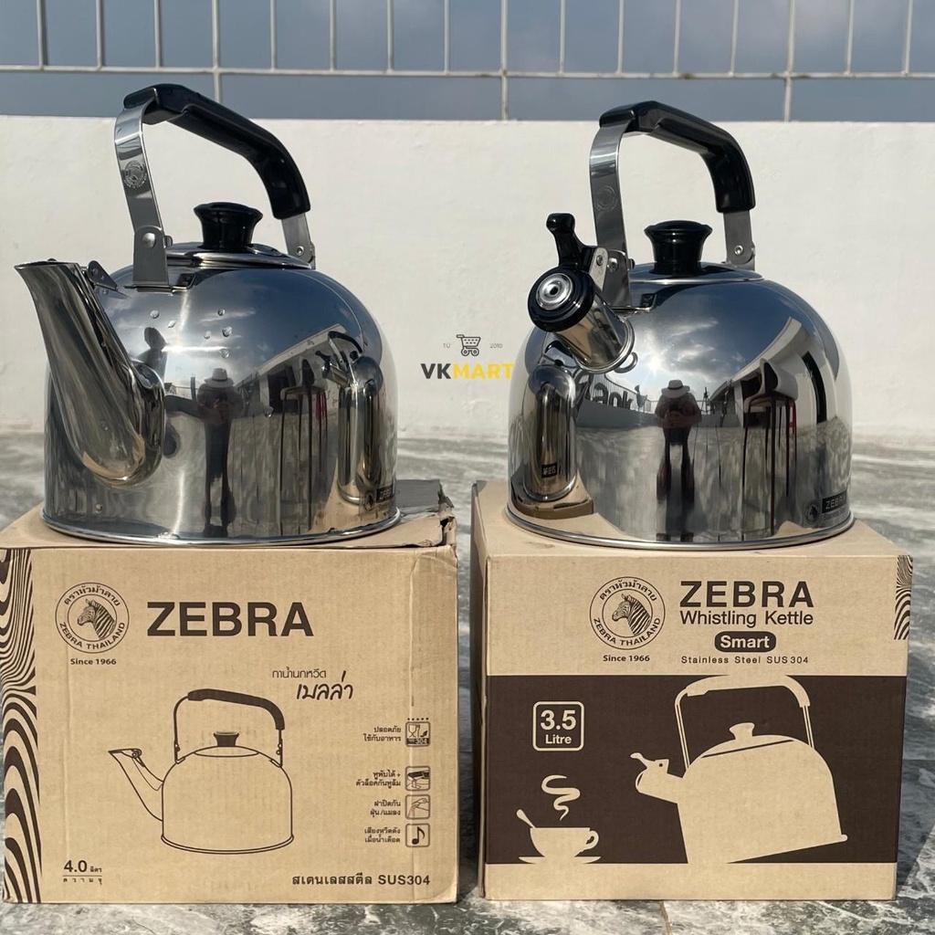 Ấm đun nước, bình đun nước Zebra nhập khẩu Thái Lan, loại có cảnh báo nước sôi