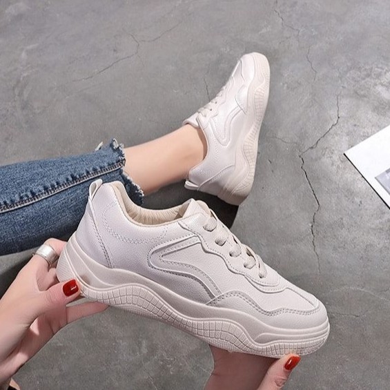 Giày thể thao nữ dáng hàn quốc cao 4cm siêu xinh. Sneaker nữ độn đế.