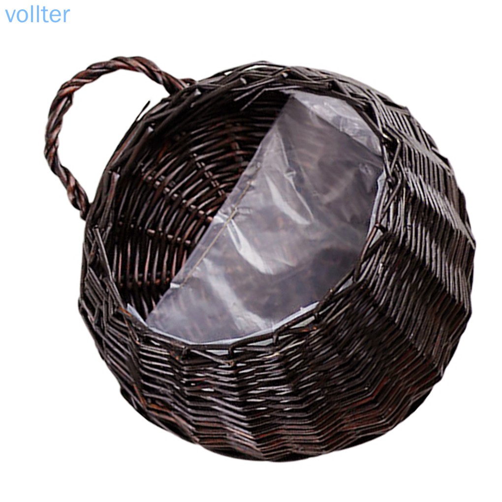 Giỏ rơm sợi mây cắm hoa trang trí vườn/nội thất