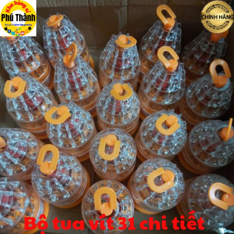 Bộ tua vit 31 đầu nhỏ gọn bỏ túi mang đi, dụng cụ cầm tay đa năng - Kho hàng sỉ Phú Thành