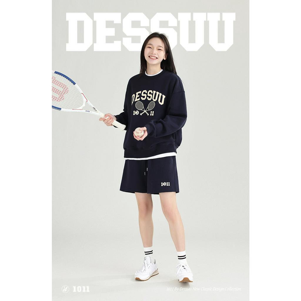 Áo nỉ da cá DESSUU from rộng dáng in hình "DESSUU" áo sweater 2023