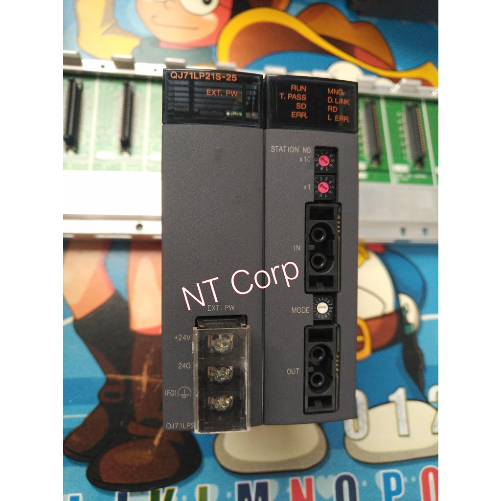 Module Data Link Mitsubishi QJ71BR11, QJ71LP21-25 và QJ71LP21S-25, dùng cho PLC dòng Q, hàng used Nhật Bản