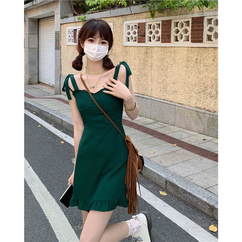 Đầm Nữ Hai Dây Phong Cách Cổ Điển Thanh Lịch Thời Trang Mùa Hè Hàng Mới