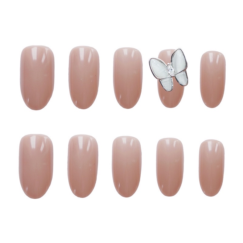 [Hàng mới về]Bộ 24 móng giả form dài đính charm xinh xắn