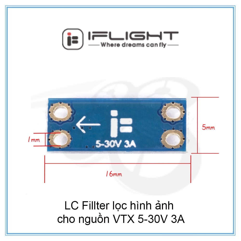 LC Fillter lọc hình ảnh cho nguồn VTX 5-30V 3A