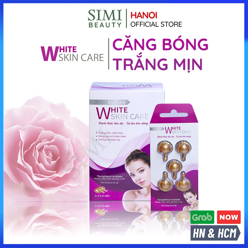 Serum trắng da White Skin Care tinh chất dưỡng ẩm chống lão hoá da mặt mờ nám SIMI