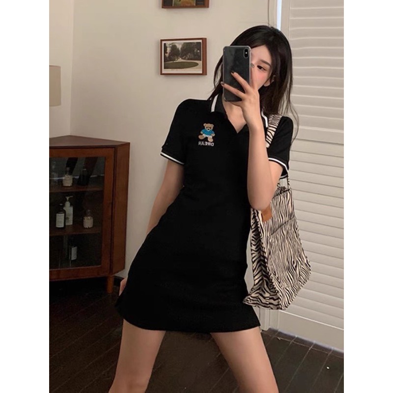 VÁY POLO XOÈ THÊU GẤU | BigBuy360 - bigbuy360.vn