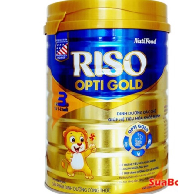 Sữa bột Riso Opti Gold 3 lon 900g NutiFood