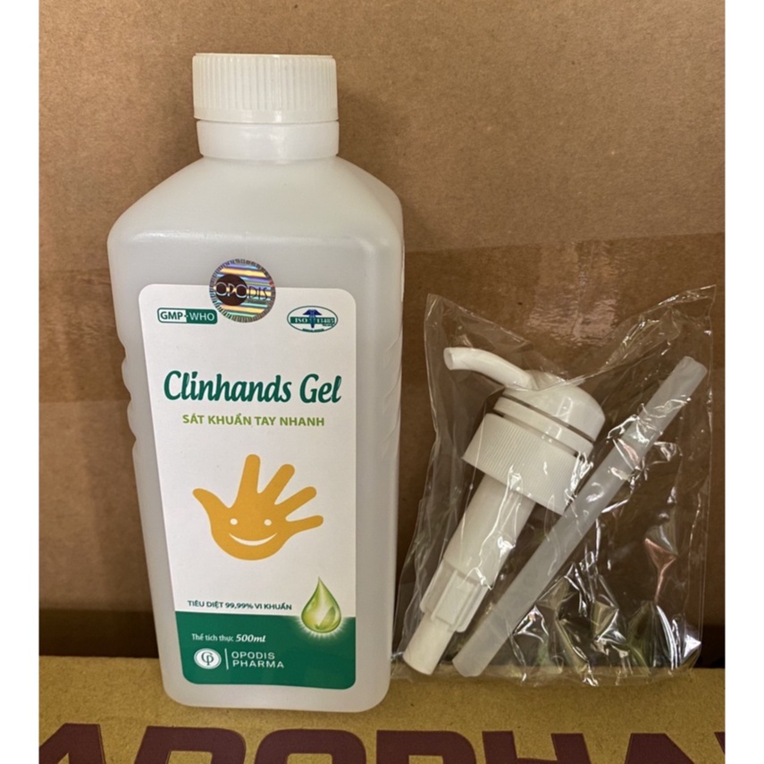 Nước rửa tay dạng gel Clinhands Gel 500ml - Dung dịch sát khuẩn nhanh bàn tay