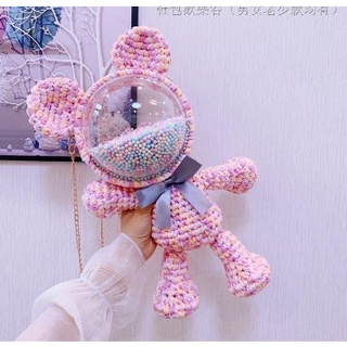 Túi gấu đan len thủ công siêu dễ thương trend