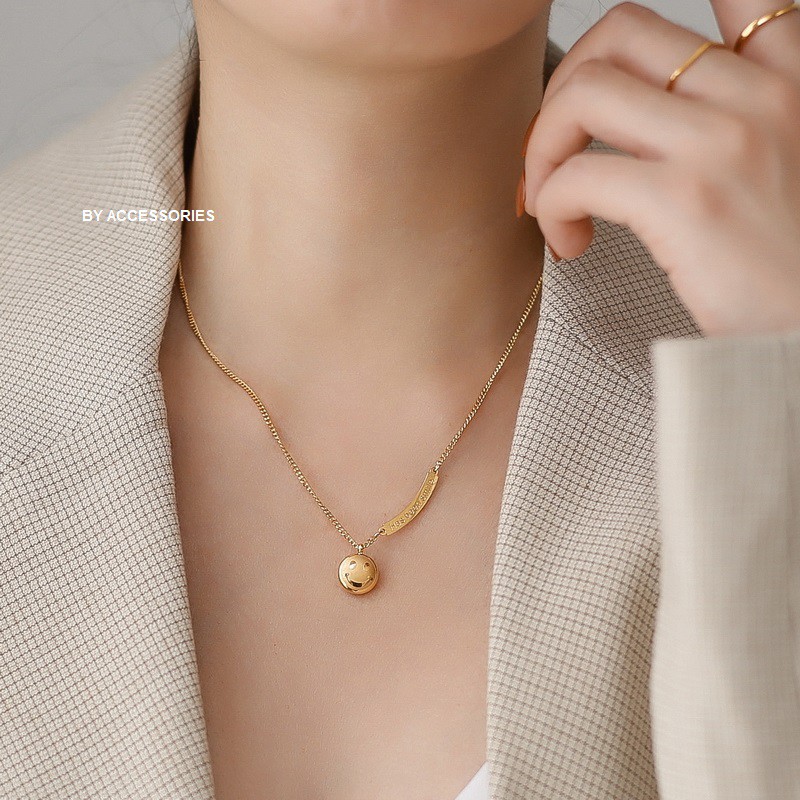 Dây chuyền titan mặt cười Has been smile không gỉ WN200405