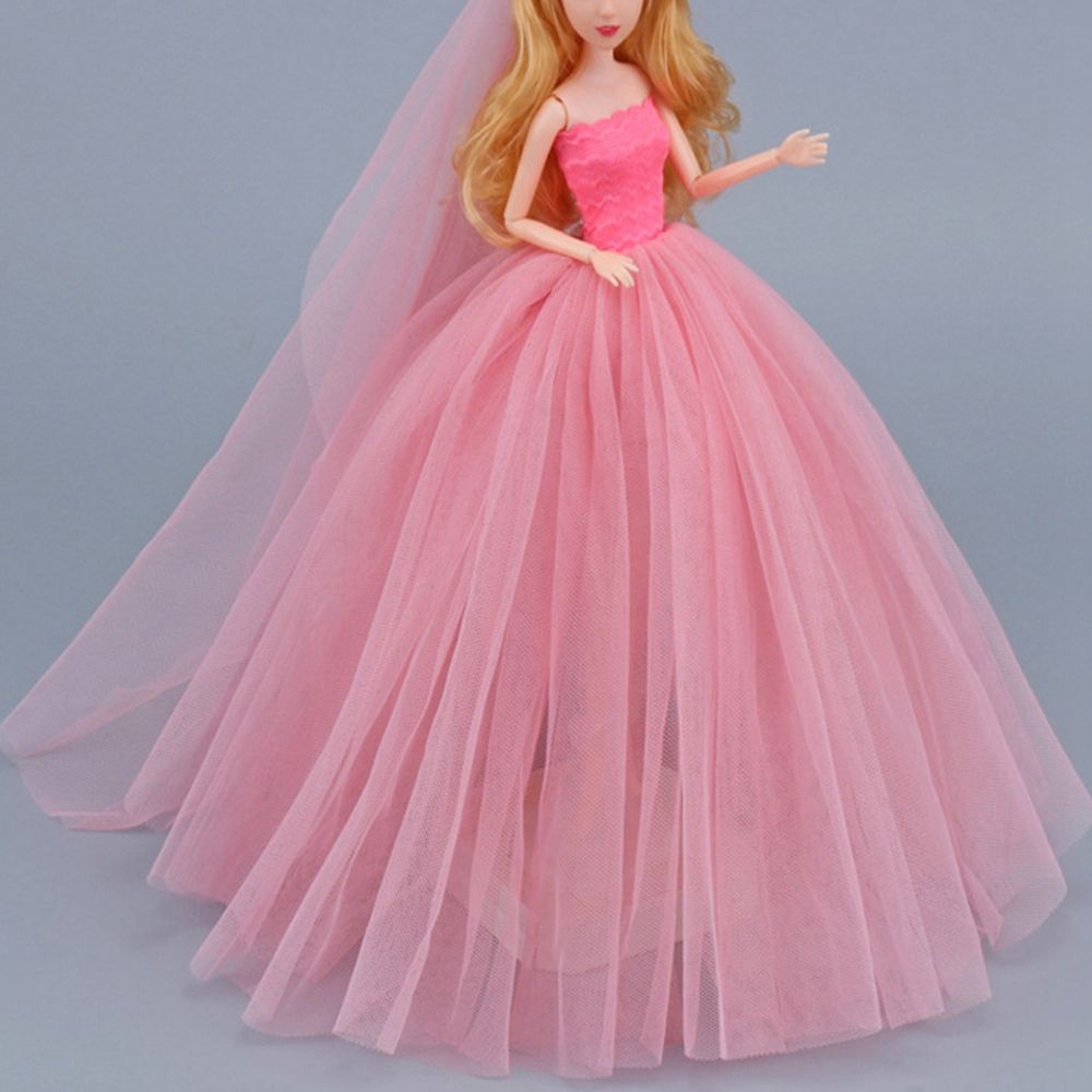 Đầm cưới 5 màu thời trang dành cho búp bê 30cm