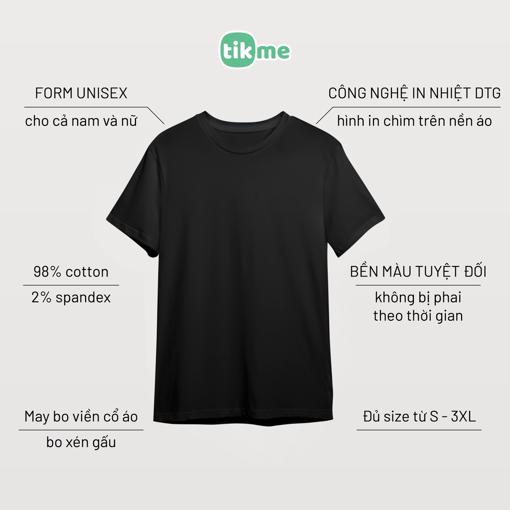 Áo phông cotton Tikme unisex áo trơn ảnh thật shop tự chụp - Nhận in hình theo yêu cầu lên áo