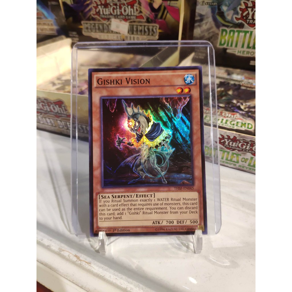 Lá bài thẻ bài Yugioh Gishki Vision – Super Rare - Tặng bọc bài nhựa bảo quản