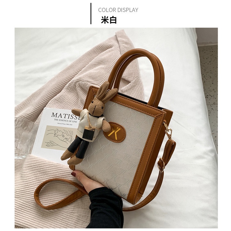 Fanli Túi Đeo Chéo Hình Vuông Nhỏ Nhắn In Họa Tiết Thời Trang Hàn Quốc 2021 Cho Nữ