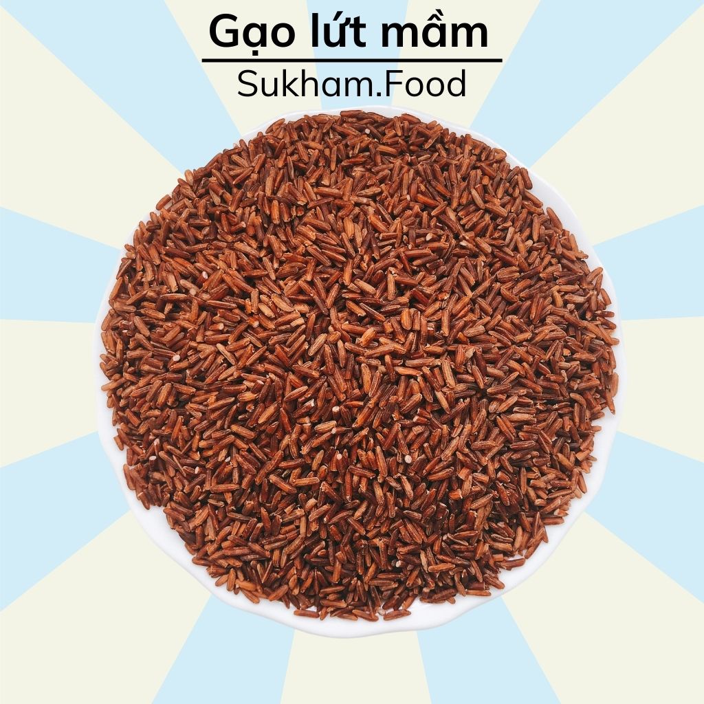 Gạo lứt mầm Sukham Food, gạo lứt huyết rồng ngâm nảy mầm nấu sữa hạt dinh dưỡng, nấu ăn... tốt cho sức khỏe - H14