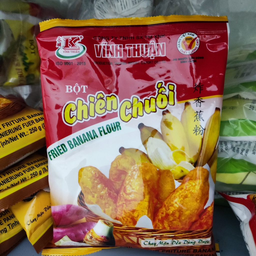 bột chiên chuối Vĩnh Thuận 250g làm bánh cuối chiên nhanh tiện lợi