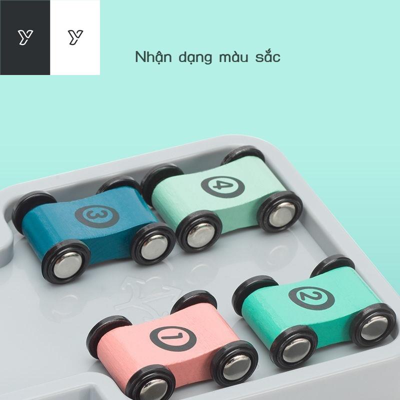 ♗♤Mingta dành cho trẻ em vui nhộn xe lượn bé đường đua ô tô nhiều lớp đồ chơi bằng gỗ cô gái cậu