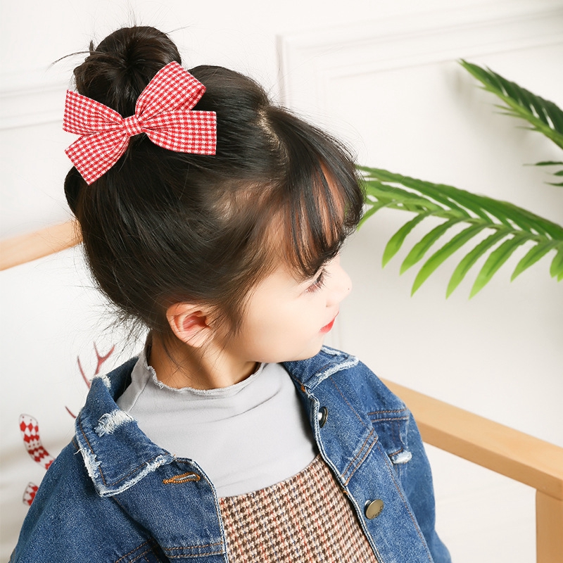 Kẹp Tóc Họa Tiết Caro Dễ Thương