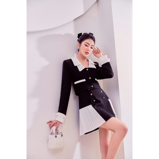 Set vest và chân váy xếp ly - Stella Vest &amp; Stella Skirt