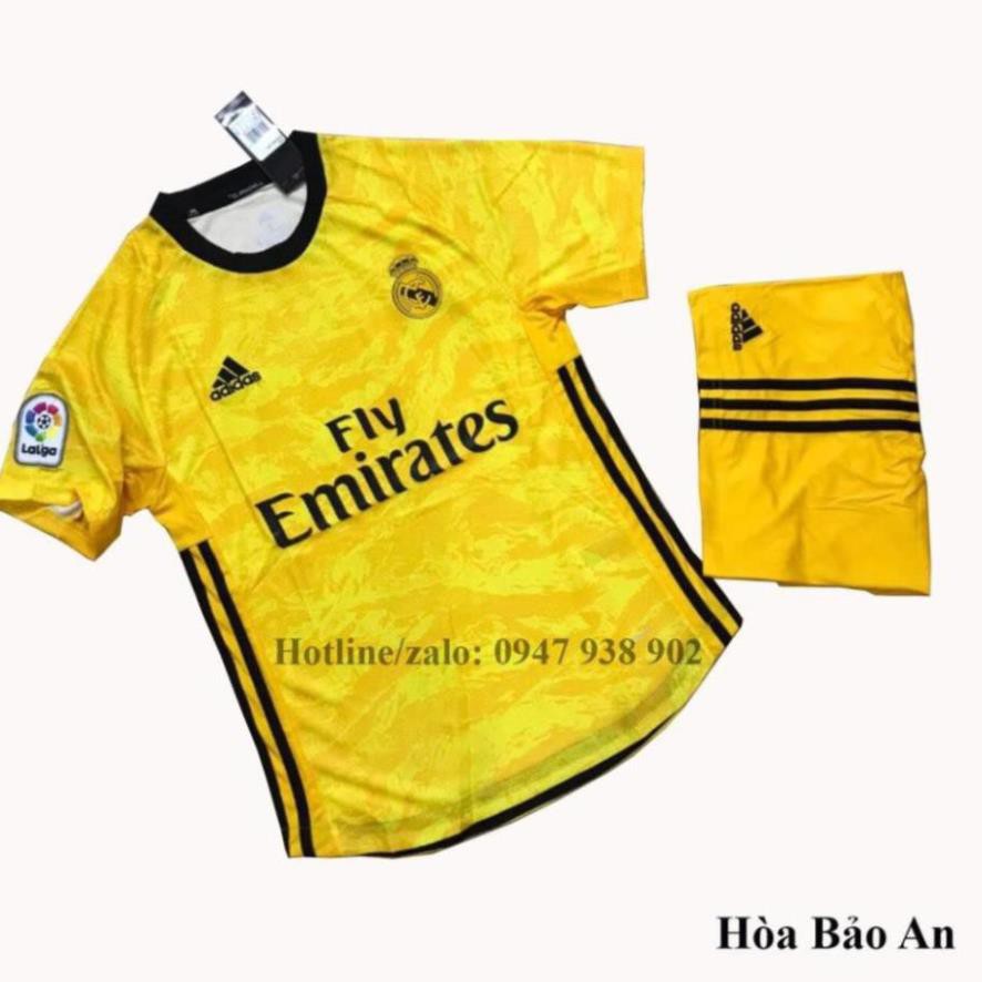 [FREESHIP] Quần Áo Bóng Đá CLB Thủ môn Real madrid 2019/ Áo thủ môn Real madrid màu vàng 🏆 * ་  ྇