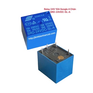 Relay 24v 10a songle 4 chân srd-24vdc-sl-a