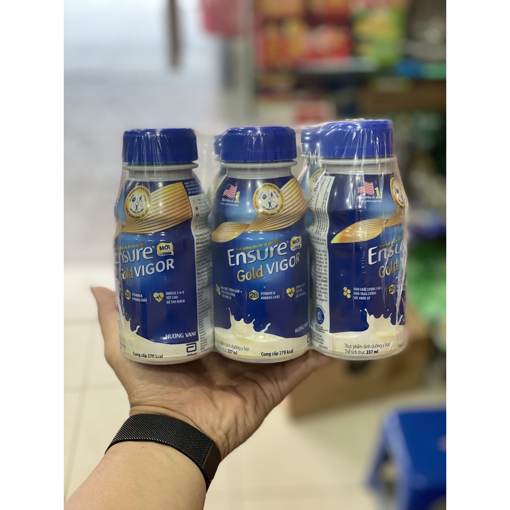 Thùng 24 Chai Ensure Gold Vigor hương vani 237ml