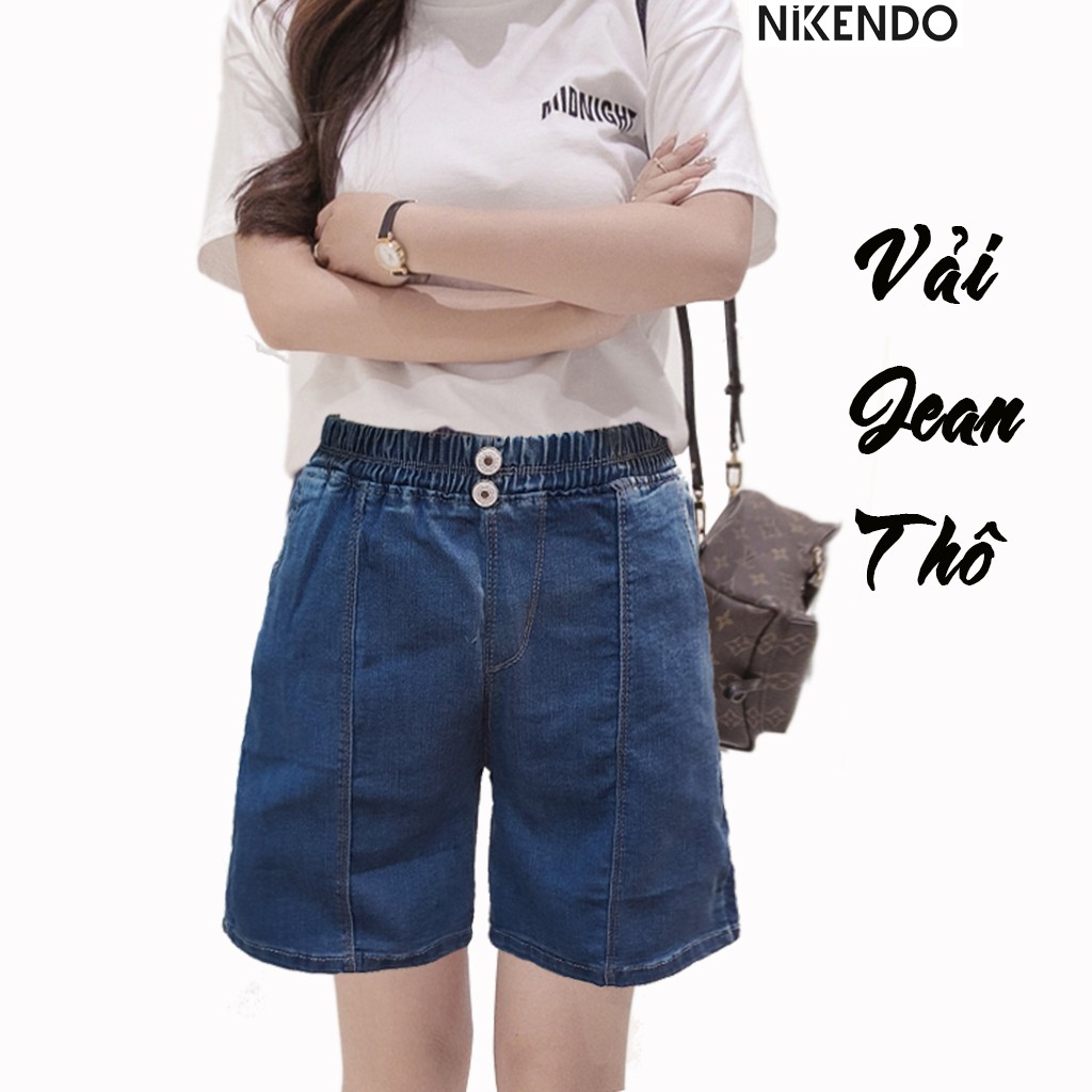 Quần Short nữ Jean , Quần Đùi Nữ Jean Lưng Thun ( video Tự Quay)