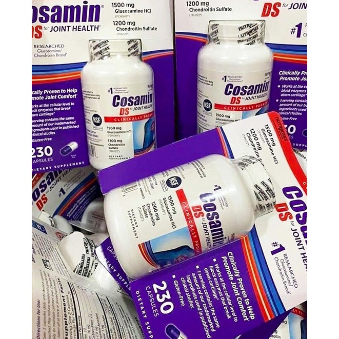 Viên Bổ Khớp Cosamin chai 230 Viên Cosamin DS Nutramax (Hàng nội địa Mỹ) phục hồi khớp