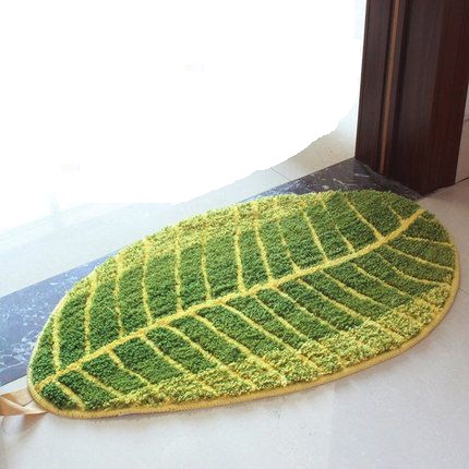 Thảm hình chiếc lá sợi len thấm nước