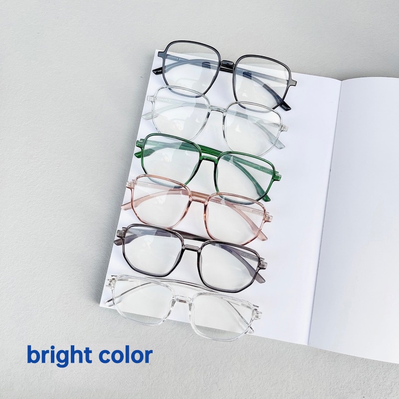 Mắt Kính Gọng Vuông Trong Suốt Chống Ánh Sáng Xanh Thời Trang Hàn Quốc