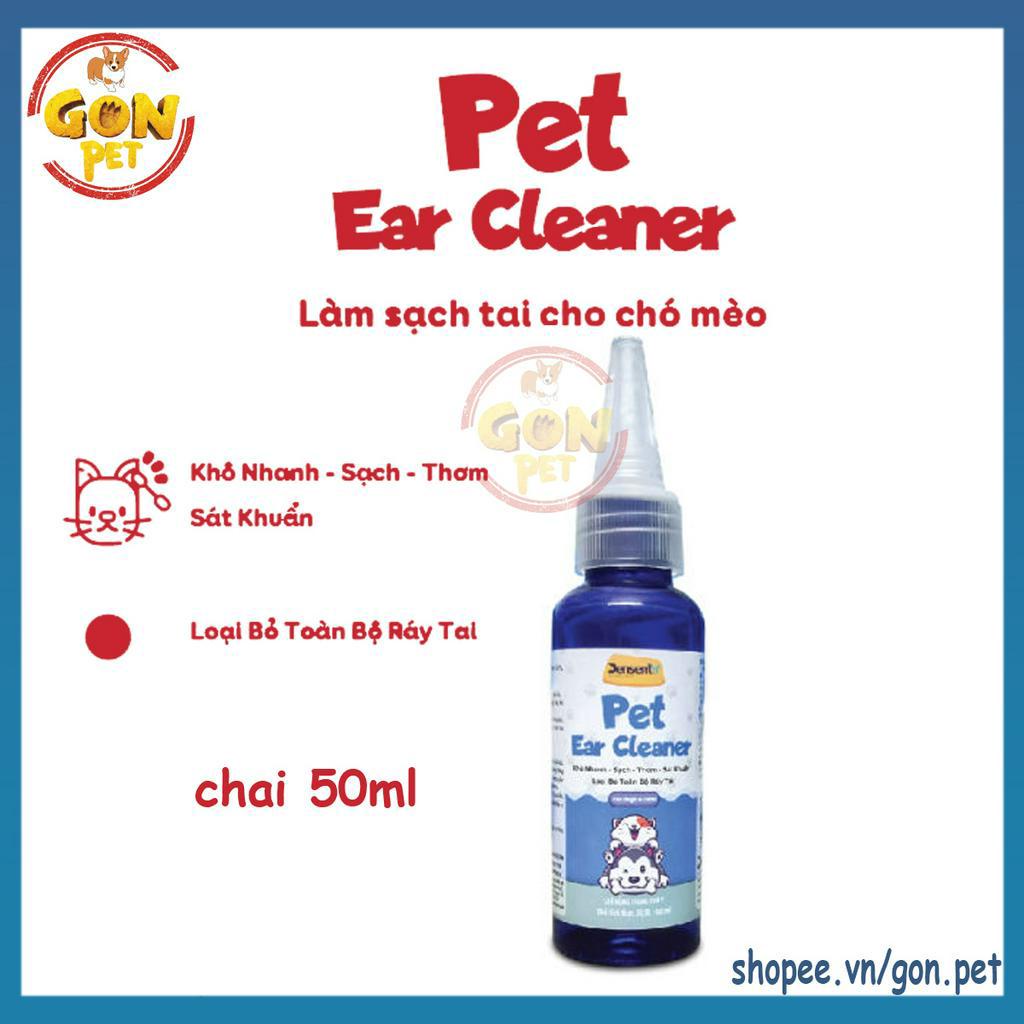 Pet Ear Cleaner Dung Dịch Vệ Sinh Tai Chó Mèo, Khử Mùi Hôi Và Dị Ứng - Chai 50ml