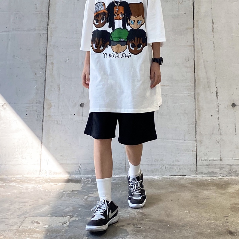 【ZHELIHANGFEI】Quần Short Dáng Rộng Phong Cách Thời Trang Hiphop Mỹ