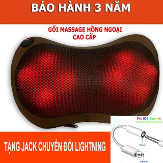 Gối massage 8 bi mát xa cao cấp - Freeship Gối massage hồng ngoại Nhật Bản mẫu mới 2021