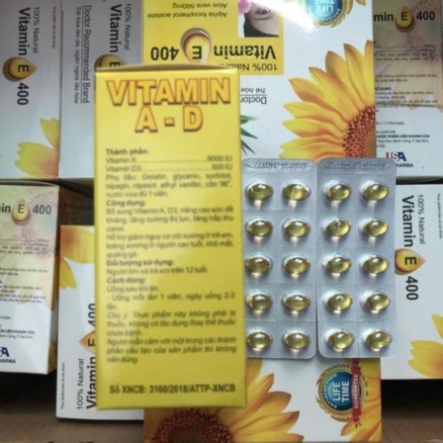 Vitamin A D Giúp phòng ngừa thiếu vitamin A,D cho trẻ em , phụ nữ đang mang thai hoặc cho con bú