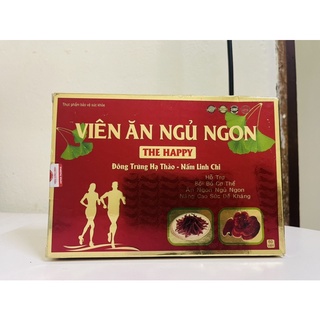 Viên ăn ngủ ngon- đông trùng hạ thảo và nấm linh chi- hộp 60viên