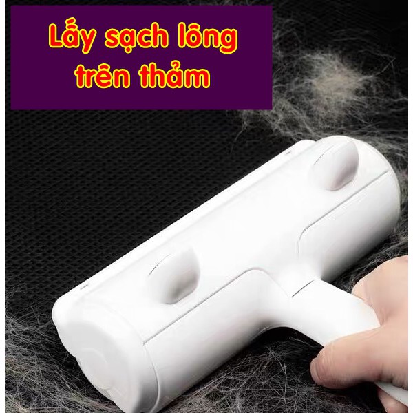 Cây lăn lông thú cưng, lăn tĩnh điện hút lông chó mèo trên giường đệm sofa thảm