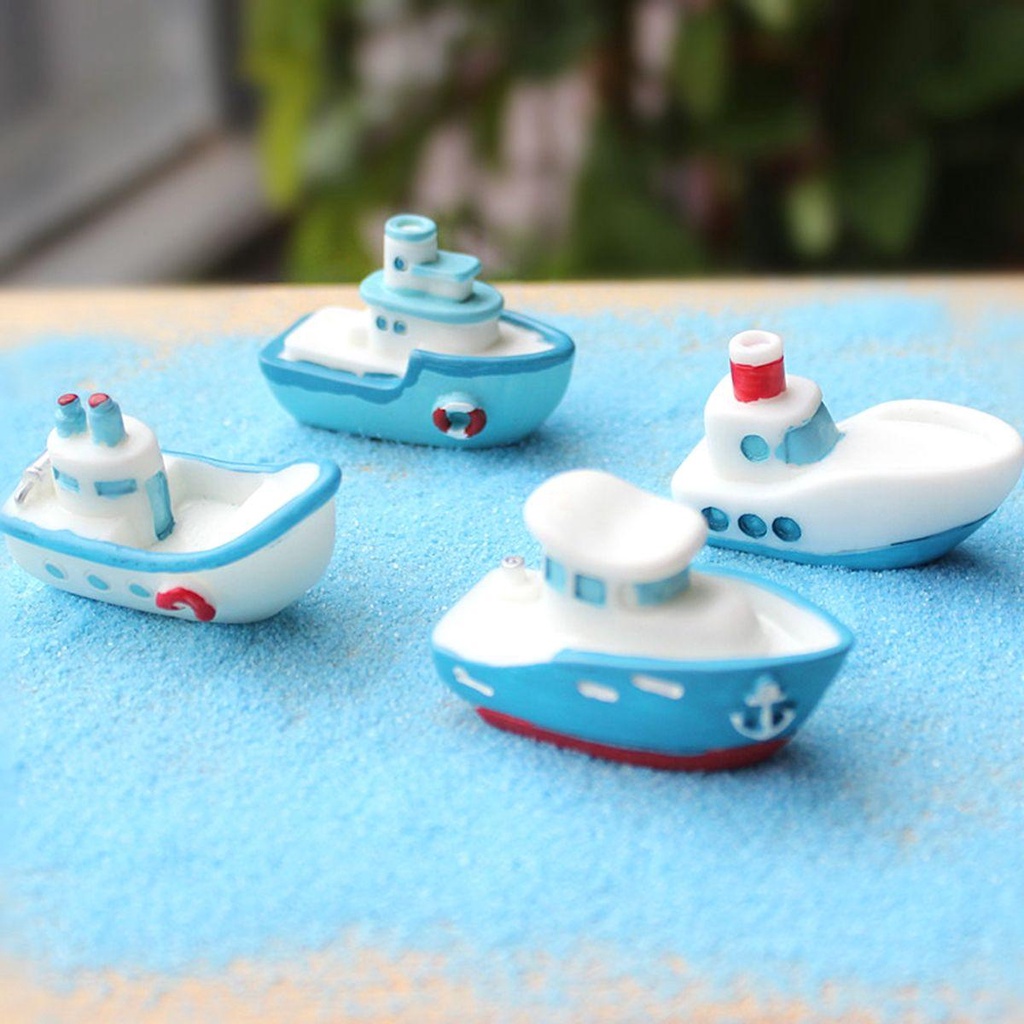 Du Thuyền Mini Dễ Thương Dùng Trang Trí Bể Cá