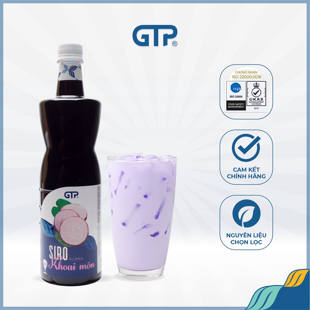 Siro Khoai môn (930ml) GTP - nguyên liệu trà sữa pha chế trà trái cây, sô đa, cocktail