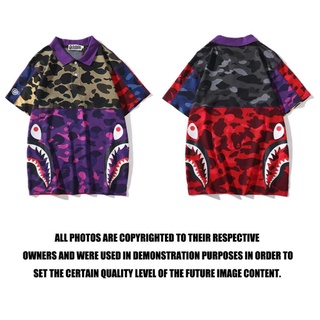 Bape Áo Thun Polo Tay Ngắn Vải Cotton In Họa Tiết Thời Trang Cho Nam Và Nữ