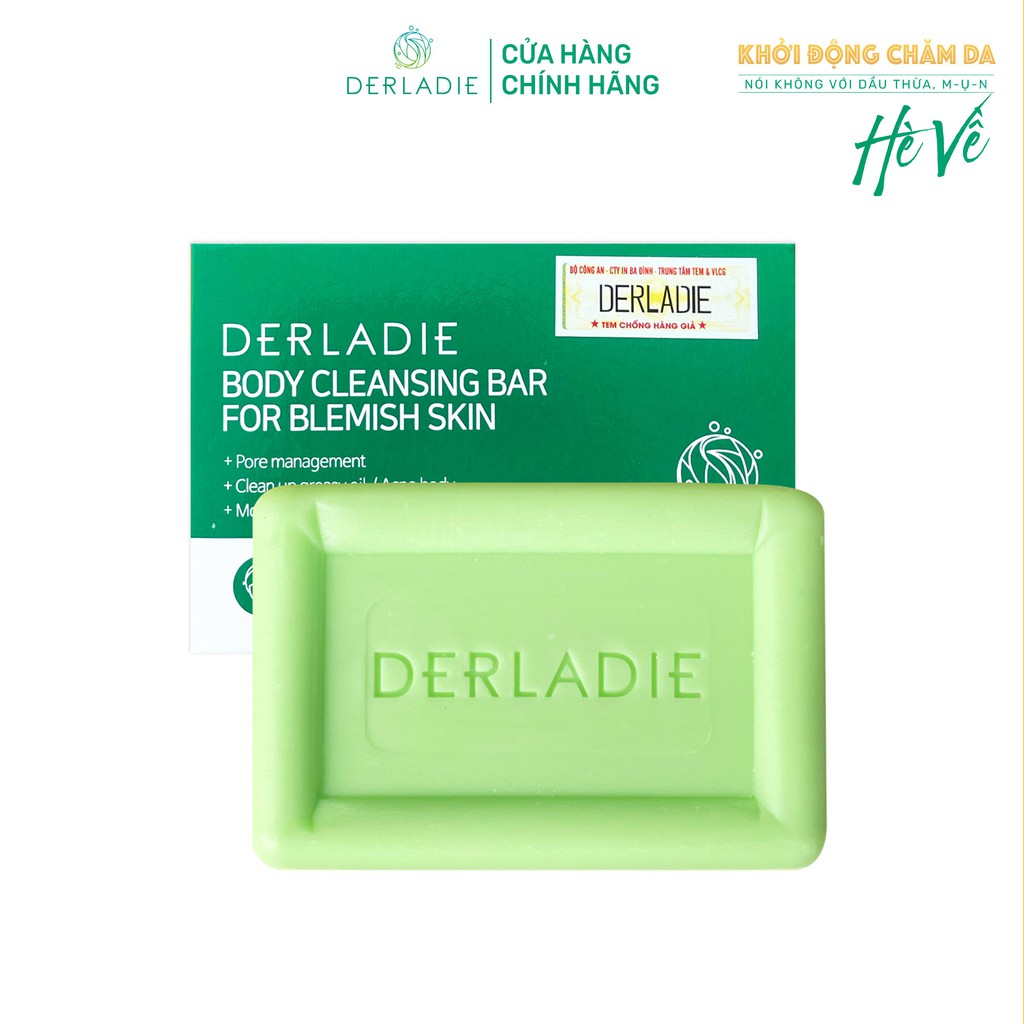 Xà Phòng Giảm Mụn Cơ Thể Sau 7 Ngày Derladie Body Cleansing Bar For Blemish Skin 50g